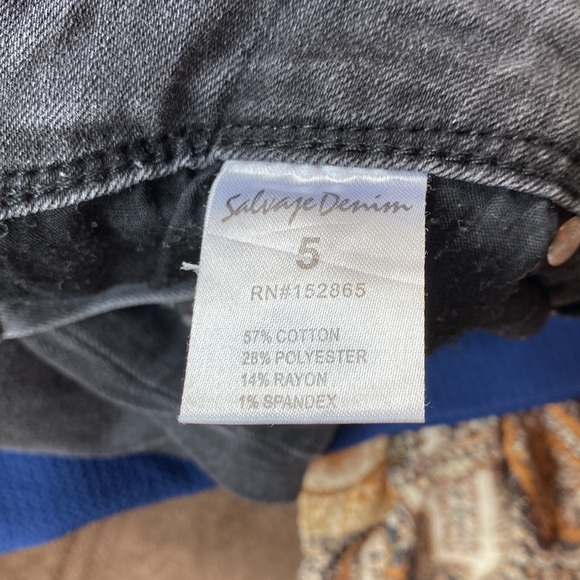 Salvage Denim Black Ripped Skinny Jeans - Picture 6 of 9